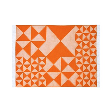 VP 三稜幾何蓋毯（橘）