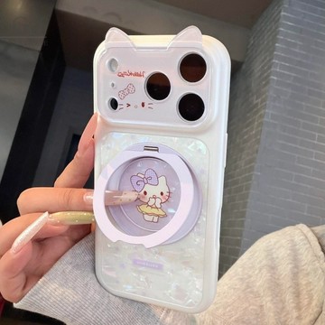 【360旋轉支架】大視窗貓耳 適用iPhone 17 16 15 14 13 Pro Max i16 17Pro 手機殼