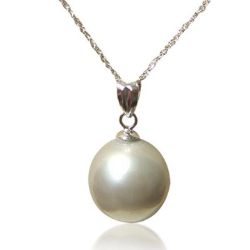 【小樂珠寶】3A正圓南洋深海貝珍珠項鍊