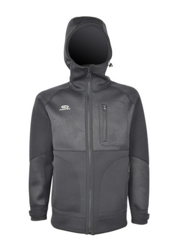 【【蘋果戶外】】AROPEC 2mm Neoprene 素黑 防風防寒保暖連帽外套 Coat-18-2mm 潛水外套