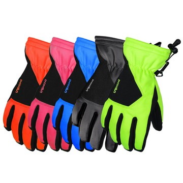 BOODUN/博頓男女款五色滑雪手套PU防滑防水冬季滑雪保暖手套