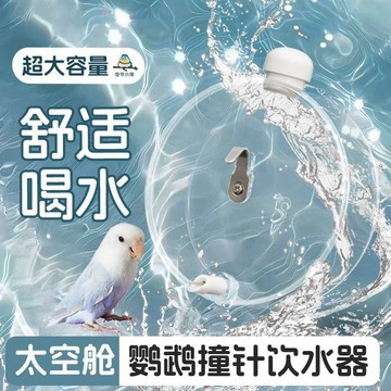 🔥臺灣出貨🔥鸚鵡鳥用飲水器 鸚鵡飲水器 撞針自動喂水器 水壺下水器 飲水器八哥虎皮玄風鸚鵡 小鳥自動飲水