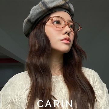 CARIN NewJeans配戴款 橢圓膠框光學眼鏡/透粉色#AINO C3