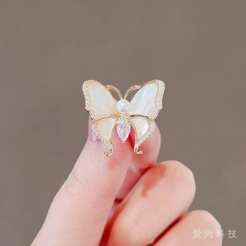 蝴蝶 胸針 防走光扣 別針固定衣服開衫奢華領針高級胸花義烏飾品批髮