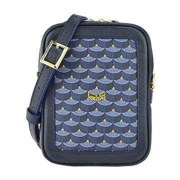 Faure Le Page Phone Pouch 12 雙拉鍊手機斜背包-藍
