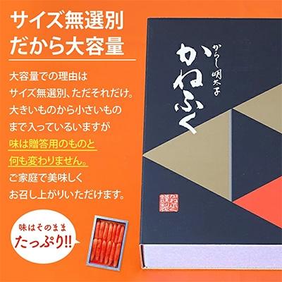 ふるさと納税 田川市 かねふく辛子明太子2L 1kg(一本物)