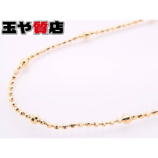 ミラーボール ネックレス K18 YG 750 18金 イエローゴールド