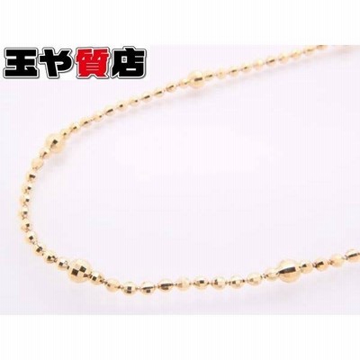 ミラーボール ネックレス K18 YG 750 18金 イエローゴールド