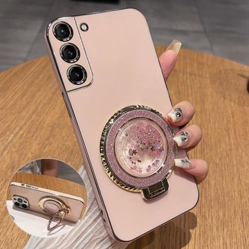 適用三星s21fe手機殼s21ef保護硅膠套5G全包防摔G9900軟外殼galaxys新款帶支架215g女蓋世樂galaxy高級感流沙