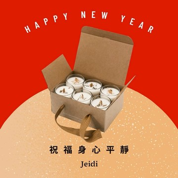 【Jeidi 接地】香氛木片蠟燭六入禮盒 附卡片