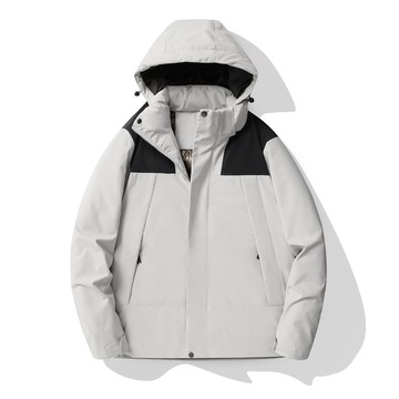 升級衝鋒外套防風防水機能外套石墨烯棉服極暖滑雪服保暖外套保暖衣機車加絨加厚鋪棉休閒工作外套登山服防風防水外套可拆卸帽子