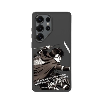 Galaxy S25 Ultra SolidSuit 黑 - 進擊的巨人 Attack On Titan -S4 - \b里維兵長 (灰階)