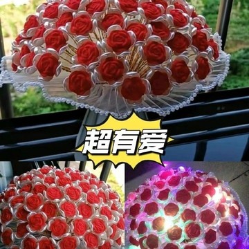 植絨玫瑰花材料包66朵節日送禮物擺件diy手工編織花花 GTR1