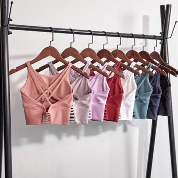 運動內衣女吊帶背心瑜伽服套裝普拉提美背防震跑步文胸健身衣短褲