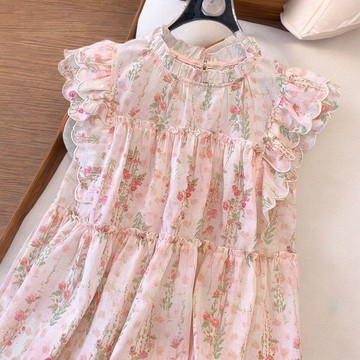 8617 位忠實愛用者🤗法式甜美粉色碎花襯衫女裝夏季新款飛飛袖寬鬆娃娃衫別緻漂亮上衣9FL5