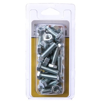 734 六角機械牙螺絲 附帽 M6X20mm 15組