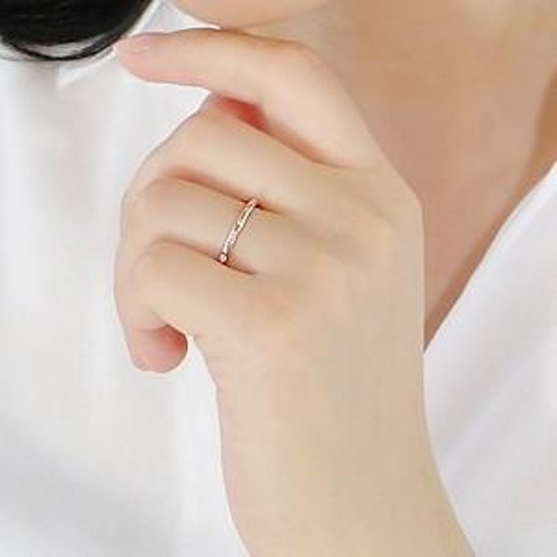 フルエタニティリング ダイヤ ドット 18k 18金 普段使い ピンク