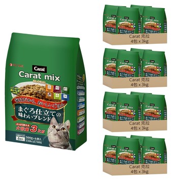 Carat 克拉 綜合貓糧  3kg  16包  玉米、魚粉、小麥粉、玉米蛋白粉、大豆油