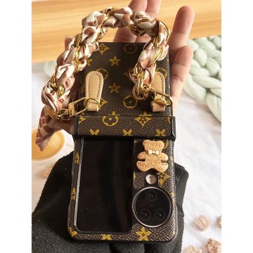 適用新款oppofindn3flip手機殼小折疊包包高級感oppofindn2flip女款斜挎全包超薄保護殼手提絲巾手鏈手機套