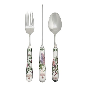 Portmeirion 西式餐具單人組  叉子 + 刀 + 湯匙  G型 銀色  1組