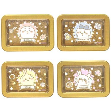 小禮堂 Chiikawa 吉伊卡哇 鐵盒造型迴紋針組 15枚入 (大臉款) 吉伊 小八 烏薩奇 小桃