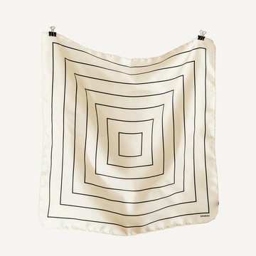 紐約 Bembien 法式優雅 SIMONE 真絲印花絲巾 幾何