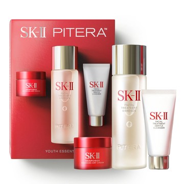 SK-II 緊緻嫩肌套裝(青春露75ml+活膚霜15g+潔面乳20g)-贈品牌紙袋