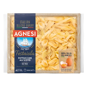 AGNESI 義大利 Festaiola 寬麵 250g 100% 義大利新鮮雞蛋  1包