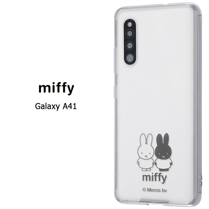 メール便 Galaxy A41 ミッフィー ハイブリッド ケース クリア