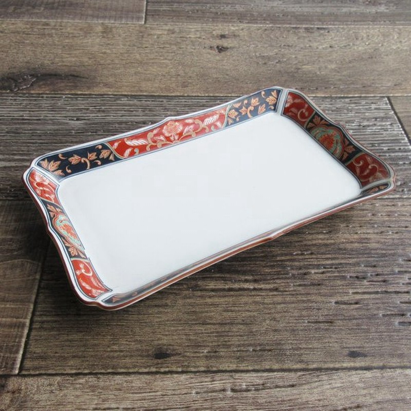 赤い花柄 長角皿 22 7cm 刺身皿 焼き物皿 お刺身 天ぷら 焼魚 卵焼き 赤絵花 和食器 金色 赤色 錦絵 龍峰 アウトレット食器 通販 Lineポイント最大0 5 Get Lineショッピング