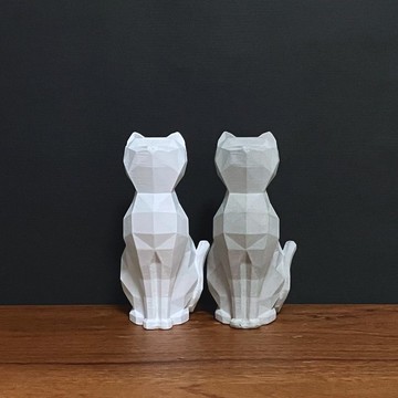 【水泥動物擺飾-貓】Low-poly / 清水模 / 桌上療癒 / 送禮