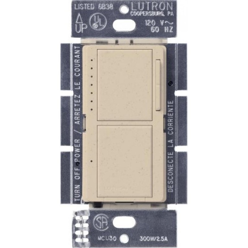 電子ファン Lutron Maestro 300-Watt Single-Pole Digital Dimmer and