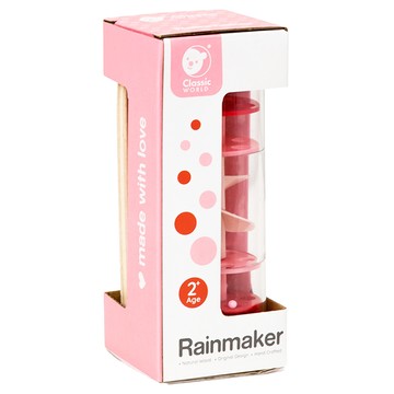 Classic WORLD 客來喜 經典木玩 雨聲桶 40531  粉色  1個