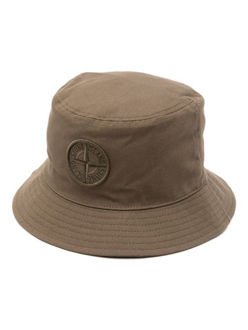 Stone Island - Compass-motif cotton bucket hat - men - Cotton/Cotton - L - Green