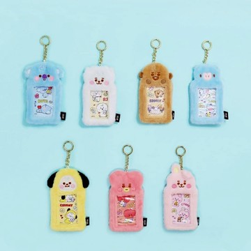 日本限定【BT21】 Line Friends 防彈少年團 毛絨絨 卡套 bt21卡套 捷運 鑰匙圈 識別證 證件夾