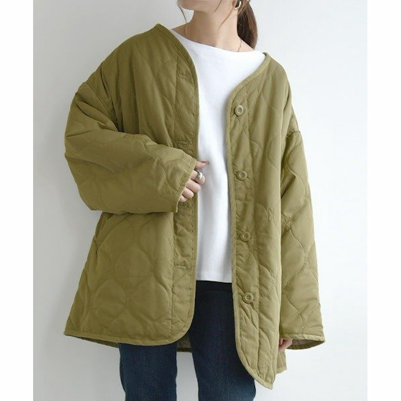 And It アンドイット 波キルトノーカラージャケット キルティング キルト ジャケット レディース 秋 冬 秋冬 カジュアル アウター カーキ ブラック 黒 無地 おしゃれ ゆったり レディース カーキ 通販 Lineポイント最大1 0 Get Lineショッピング