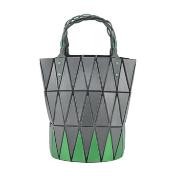 ISSEY MIYAKE 三宅一生 BAOBAO 拼色幾何籃子手提包-綠