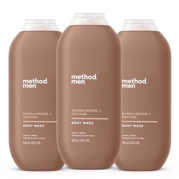 【method 美則】男仕潔膚露 – 檀香岩蘭草 532ml x3入