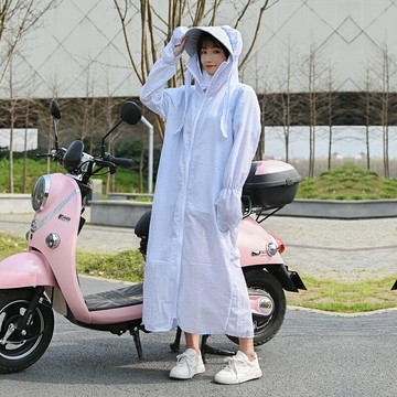 騎車防曬衣 女夏季防曬服 防紫外線大碼開衫 外套長款遮陽衫【不二雜貨】
