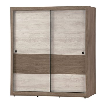 【Hampton 漢汀堡】艾莉西雅雙色6x7推門衣櫃