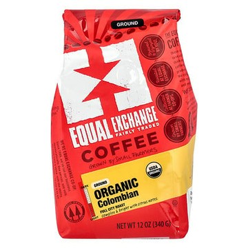 Equal Exchange, 有機咖啡，哥倫比亞，研磨，全都會烘焙，12 盎司（340 克）