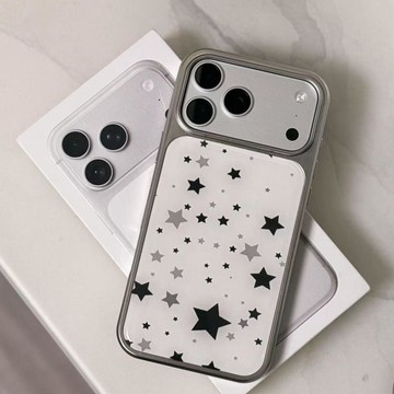 ins古早治愈個性星星電鍍銀 適用蘋果iPhone18promax手機殼171615pro14131211