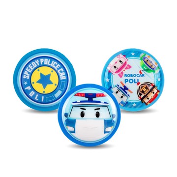 波力聯名 替換式魔鬼氈徽章 3入組 - 波力 POLI