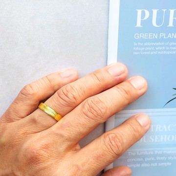 【晶曜珠寶】黃金戒指 5G工藝 男戒 約0.55錢