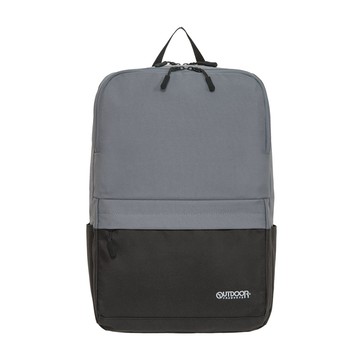 【OUTDOOR】極簡風尚-14吋電腦後背包-黑/灰色 OD225011BG