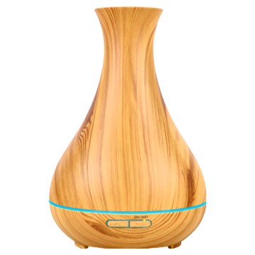 平頂花瓶香薰機 400ML 14W 帶七彩LED夜燈 缺水/側翻保護  淺色木紋  CAAD0060AS1