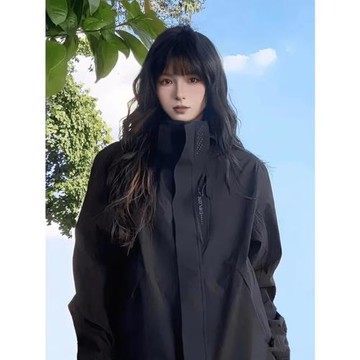 美式戶外沖鋒衣三合一女款小個子川西穿搭防水機能風登山外套秋季