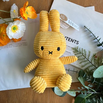 24H出貨 BON TON TOYS 米菲兔ECO燈芯絨填充玩偶-黃 23cm