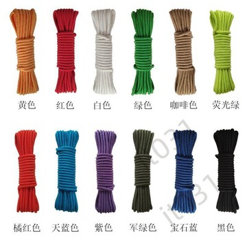 【臺灣上新】 尼龍繩彩色編織繩晾衣繩耐磨安全繩捆綁繩耐曬繩子帳篷繩支持定製 熱銷