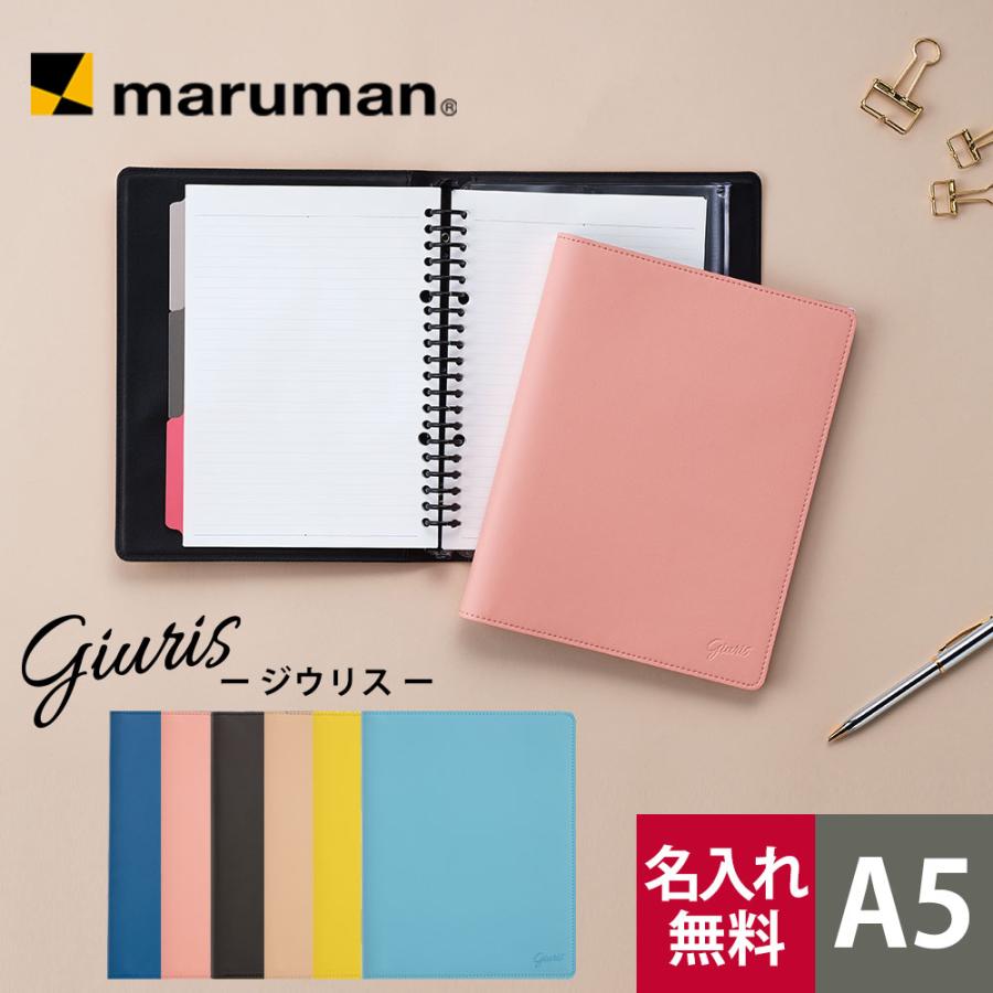 バインダー A5 ファイルノート ジウリス 全6色 20穴 名入れ無料 F290